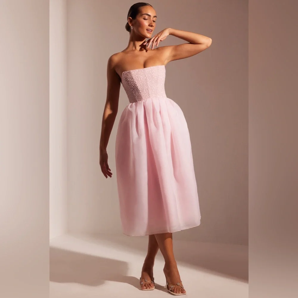 Oh Polly Strapless Pink Dress - Picture 9 of 10